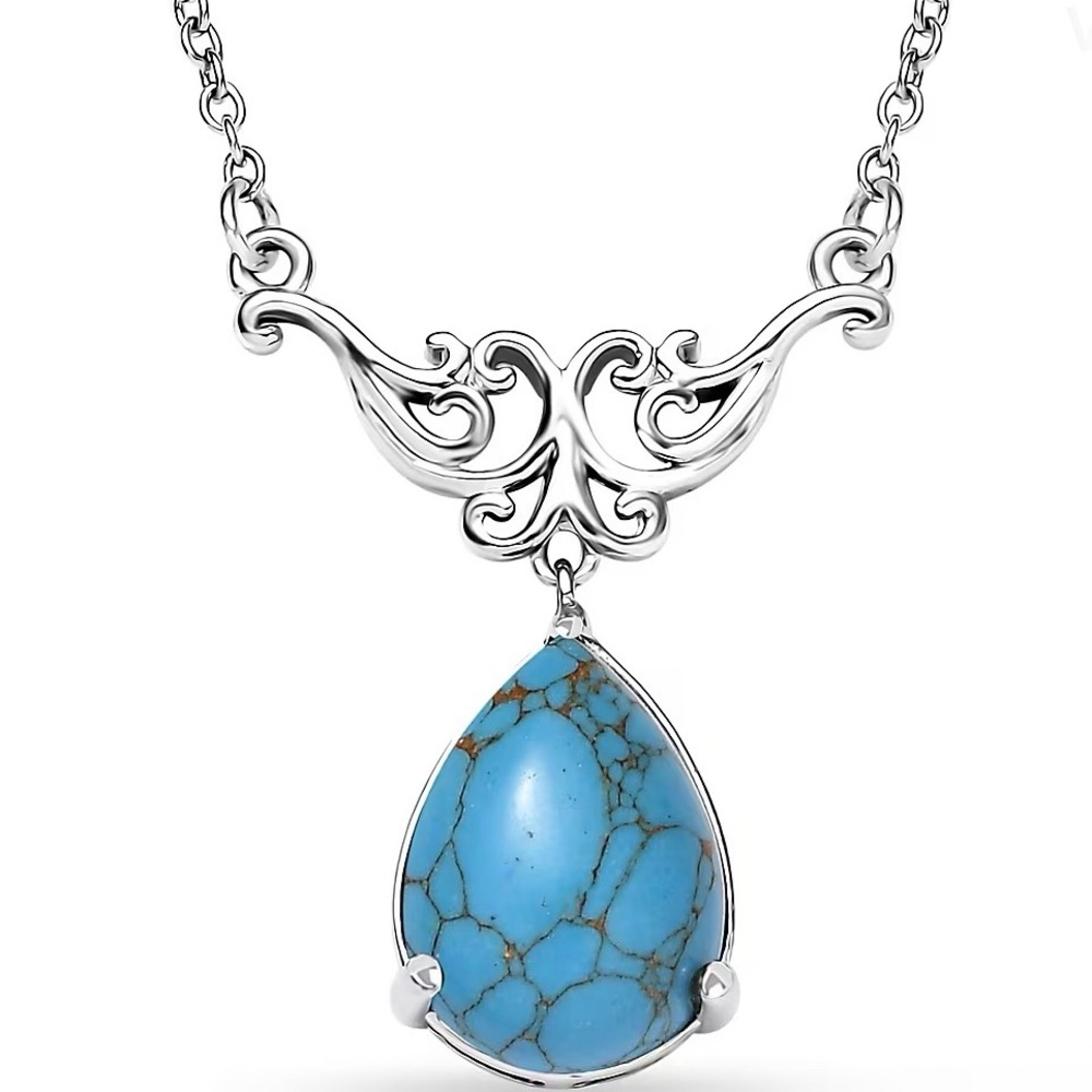 Karis Blue Turquoise Pear Shape Necklace - NWT
